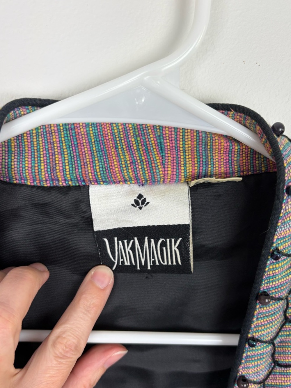 Yak Magik Jacket Size Large Boho Vintage Multicolor Made in Nepal Lagenlook - Picture 2 of 13